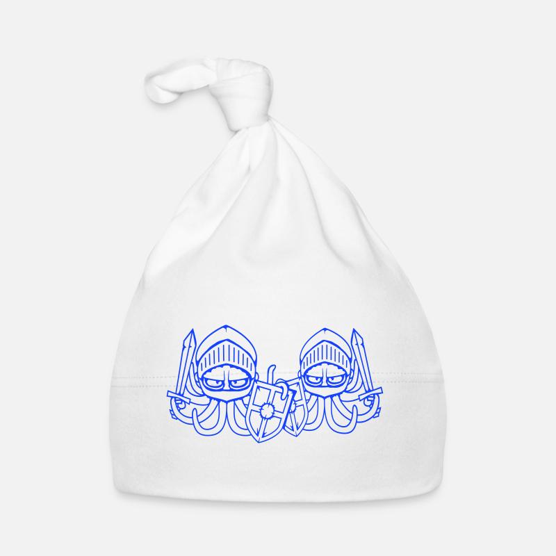 2 Octopus Knight Team Épée bouclier médiéval Bonnet bio Bébé