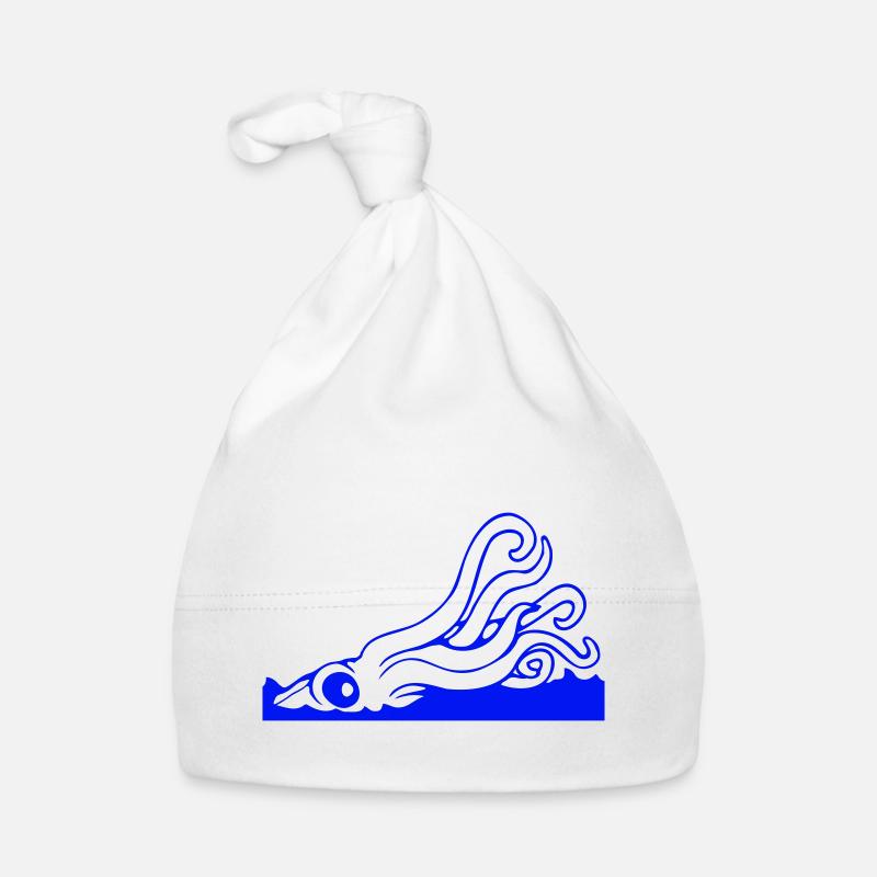 Octopus Water Surface Tentacle Attack Sea Monster Organic Baby Cap