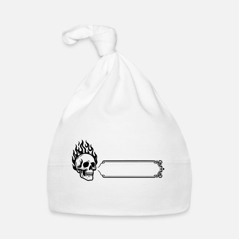 Skull - Cognome, nome Cappellino ecologico per neonato