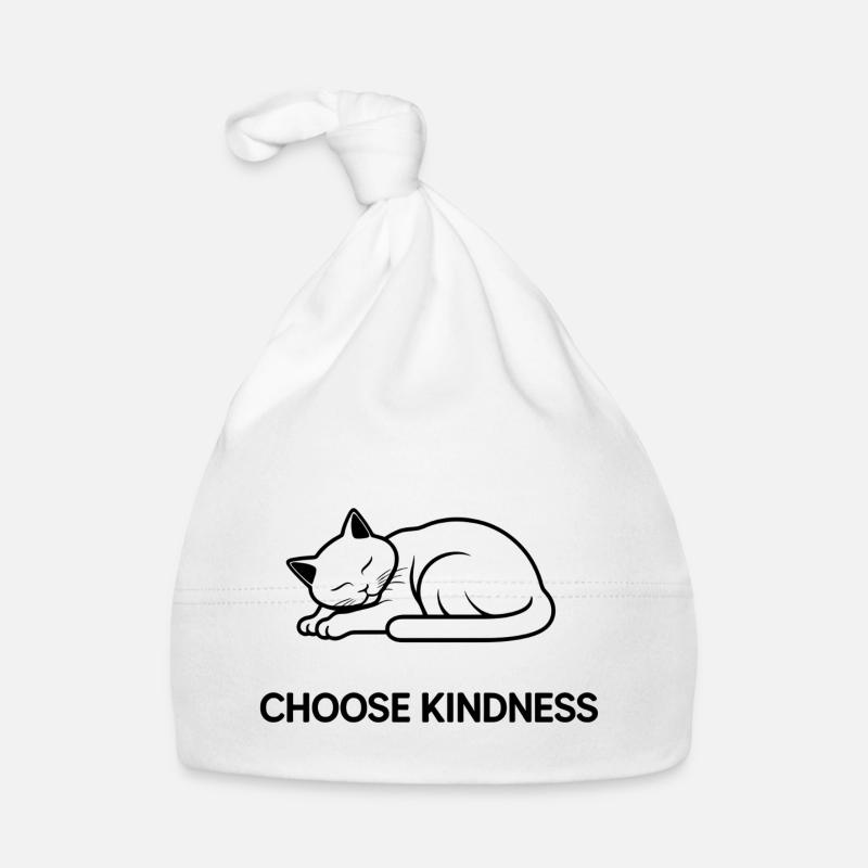 Choose Kindness – Sleeping Cat Organic Baby Cap
