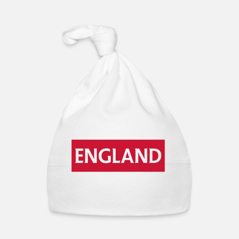 Conception du texte et du drapeau en anglais Bonnet bio Bébé
