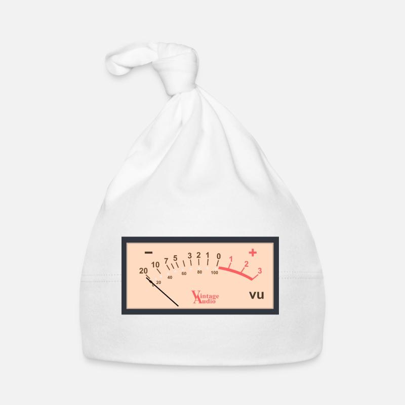Conception de VU-mètre audio vintage - Bonnet bio Bébé - blanc