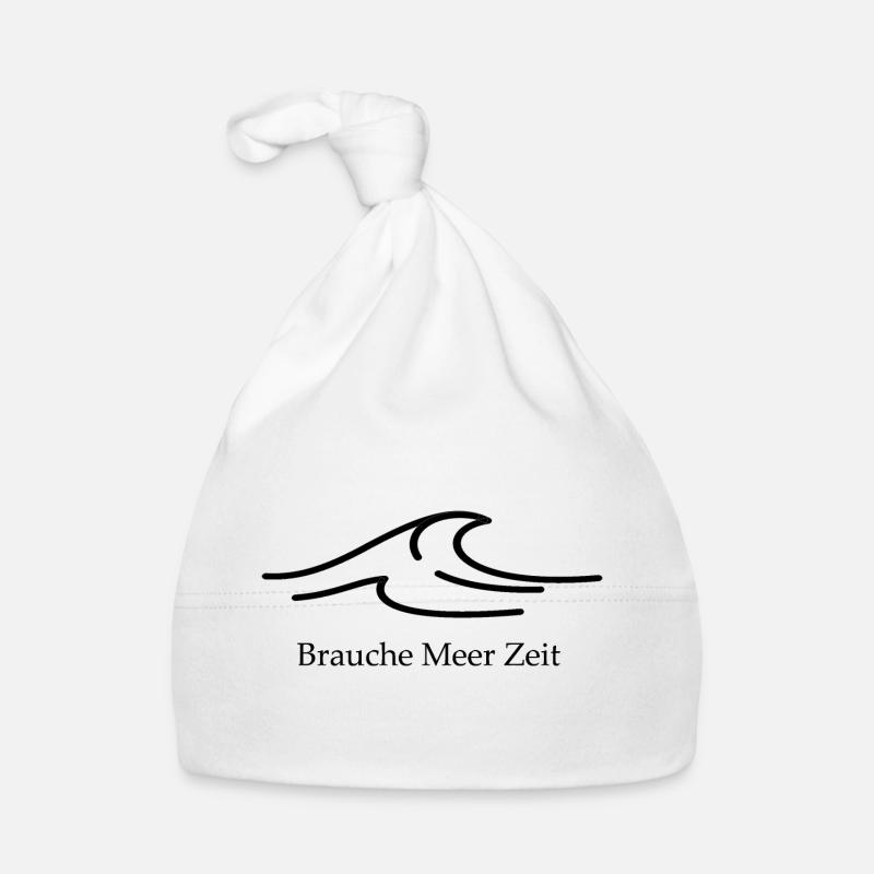 Le temps en mer est parfait pour les vacances - Bonnet bio Bébé - blanc