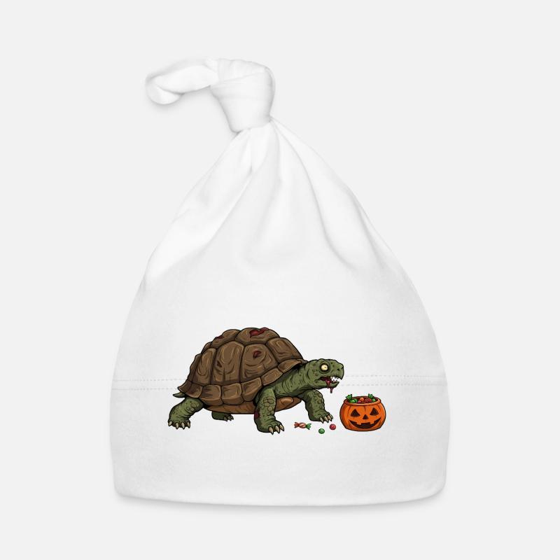 Haunted Turtle Halloween Candy Organic Baby Cap