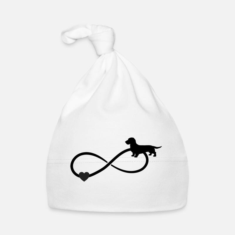 Rauhaardackel Dackel Unendlichkeit  Baby Bio-Mütze