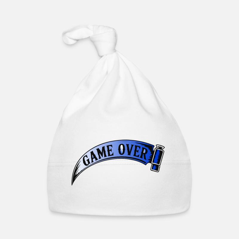 Game Over Bannière Retro Arcade Bonnet bio Bébé