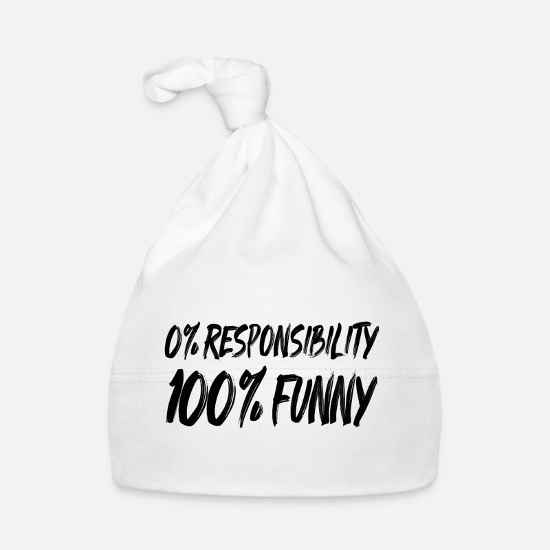 0% Responsibility 100% FUNNY Organic Baby Cap