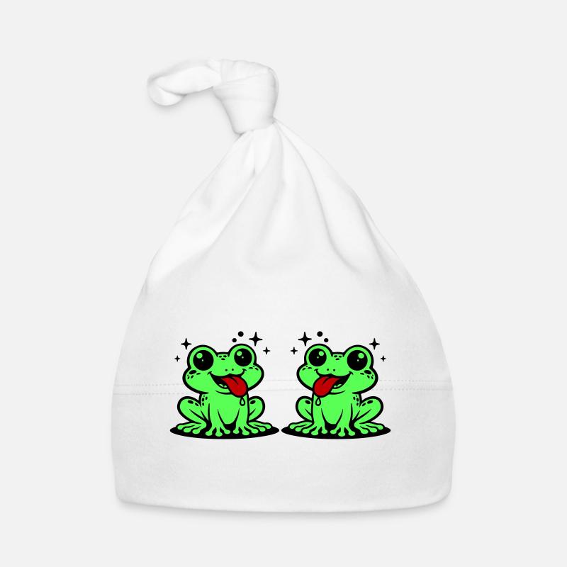 Toad couple frog Organic Baby Cap