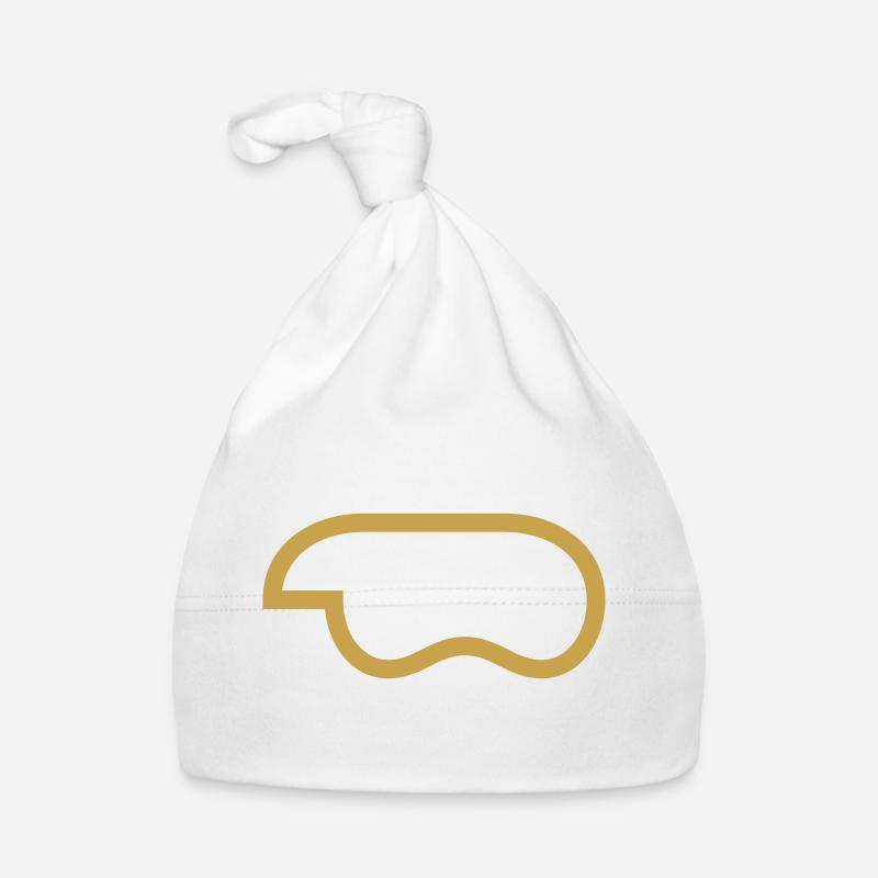 Controller Outline Gold - Organic Baby Cap - white