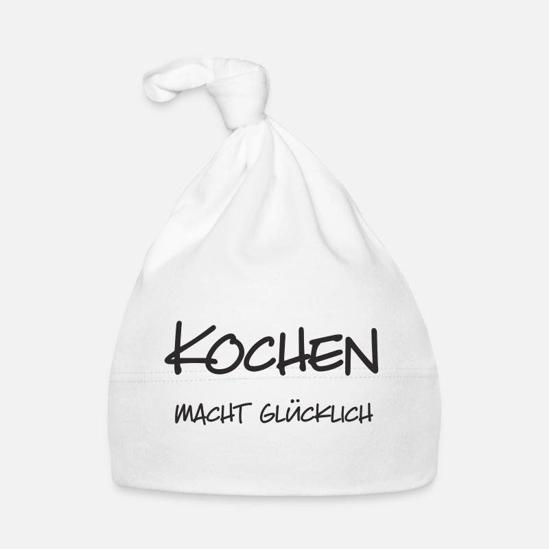 Cuisiner vous rend heureux – lettrage pour Kochliebha Bonnet bio Bébé