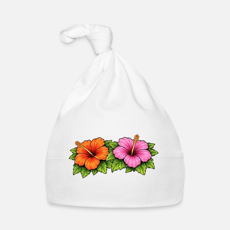 Fleurs d’hibiscus Bonnet bio Bébé