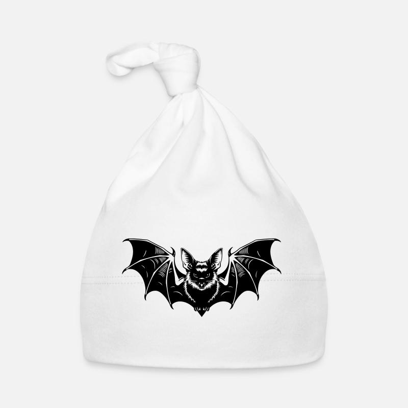 Fledermaus Gothic Illustration Baby Bio-Mütze