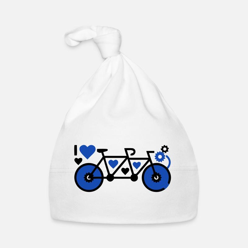Romantisches Tandem Herzen Liebe Baby Bio-Mütze