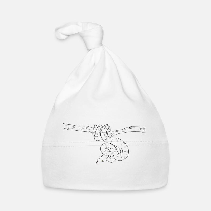 Snake (noir et blanc) Bonnet bio Bébé