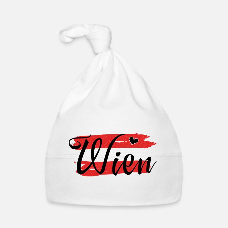 Drapeau Autriche Vienne Bonnet bio Bébé