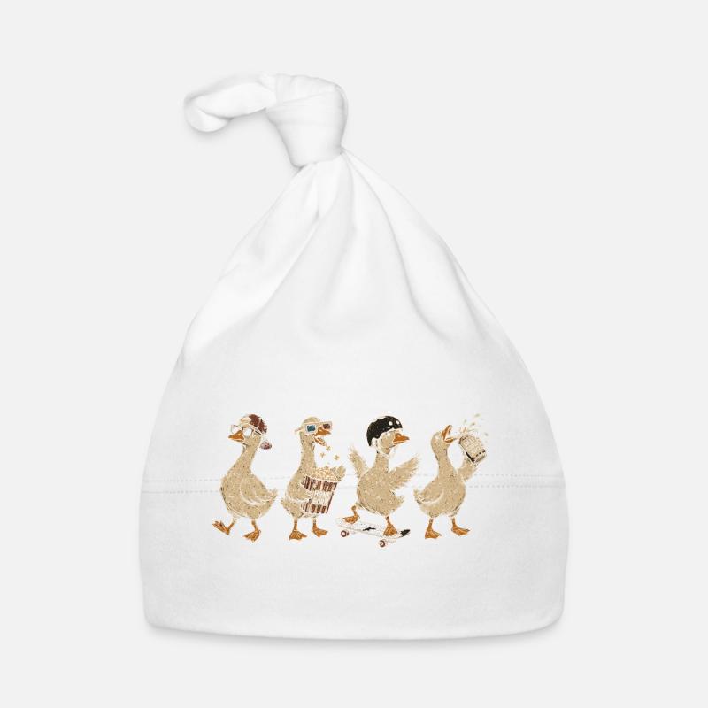 Retro-Quak: Skateboard-Quacks Baby Bio-Mütze