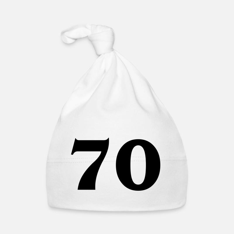 Zahl 70 Baby Bio-Mütze