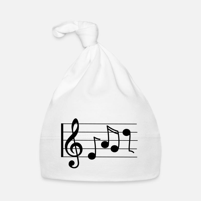 Treble staff with notes Organic Baby Cap