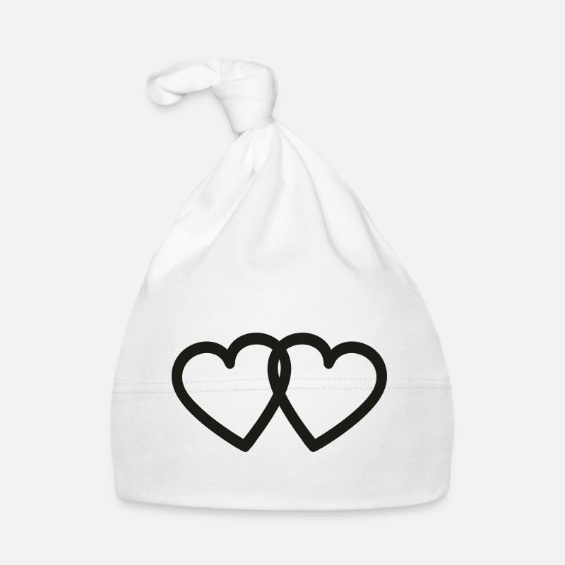 Verschlungene Herzen der Liebe Baby Bio-Mütze