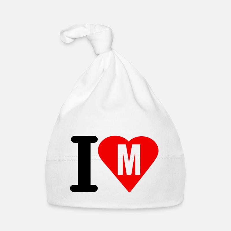 i_love_m_letter Organic Baby Cap