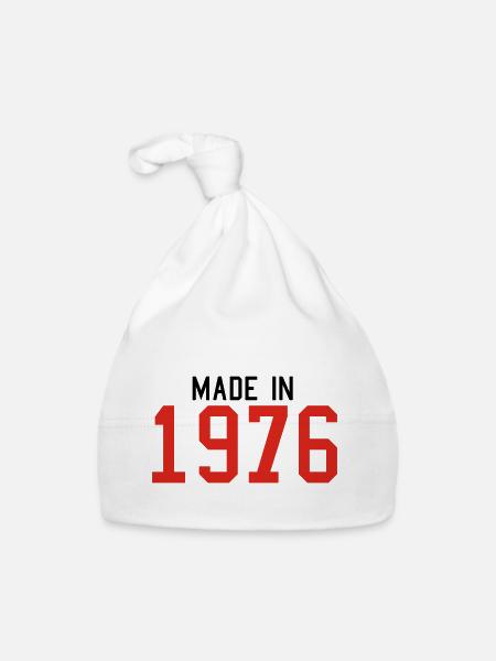 1976 - Baby Bio-Mütze - Weiß - Vorne