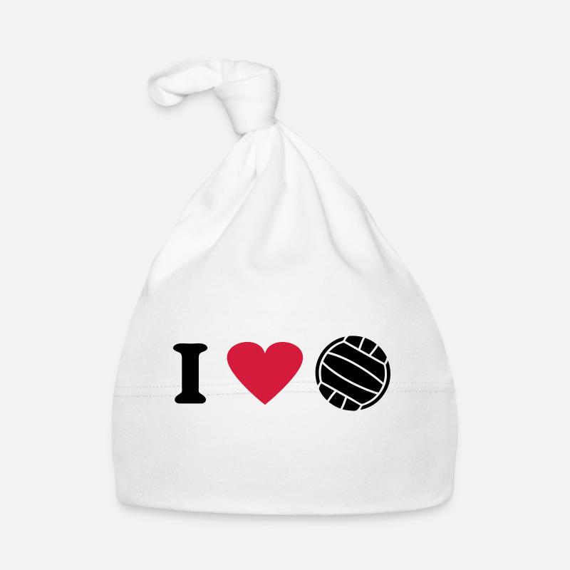 Ich liebe Volleyball Baby Bio-Mütze