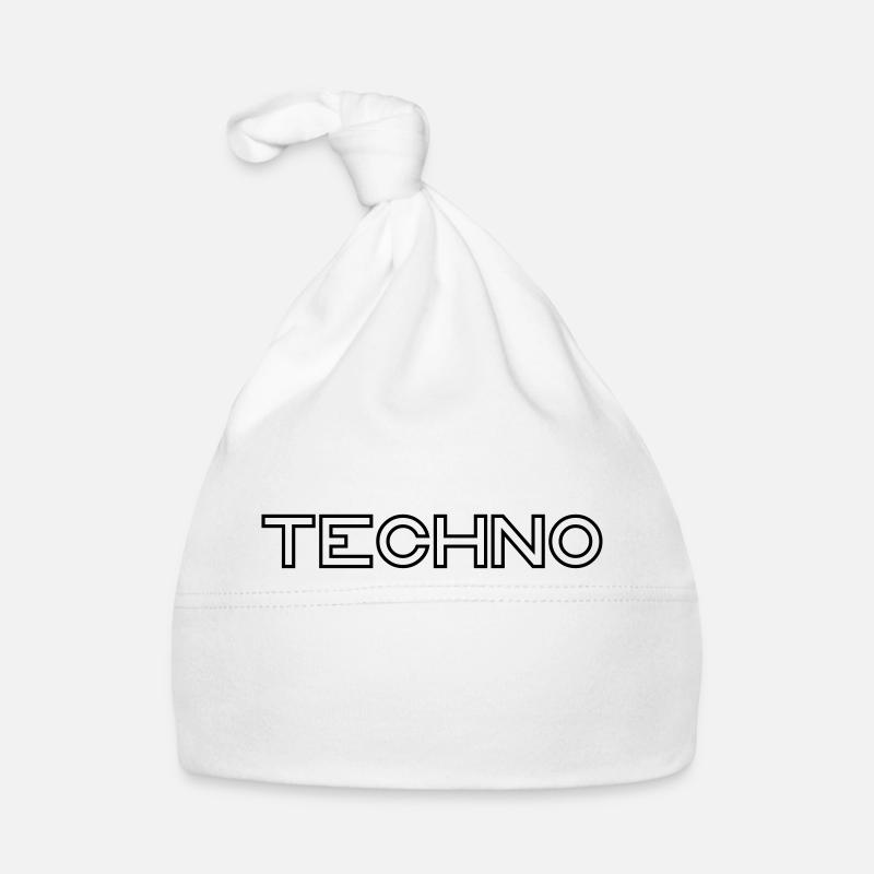 033 - Techno - Baby Bio-Mütze - Weiß
