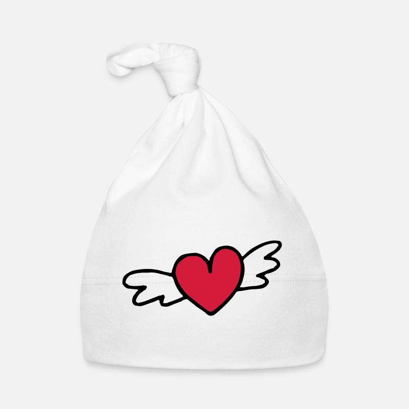 fliegendes Herz Liebe Geschenk Baby Bio-Mütze