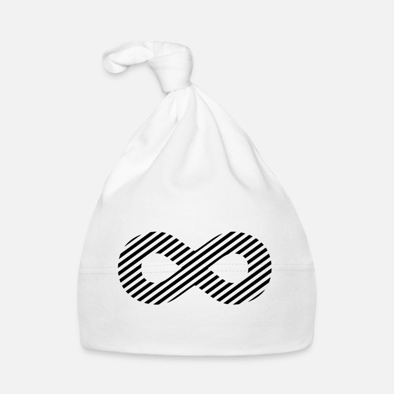 Signe de l'infini - rayures de modèle Bonnet bio Bébé