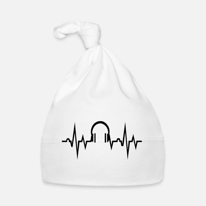 musique - Bonnet bio Bébé - blanc
