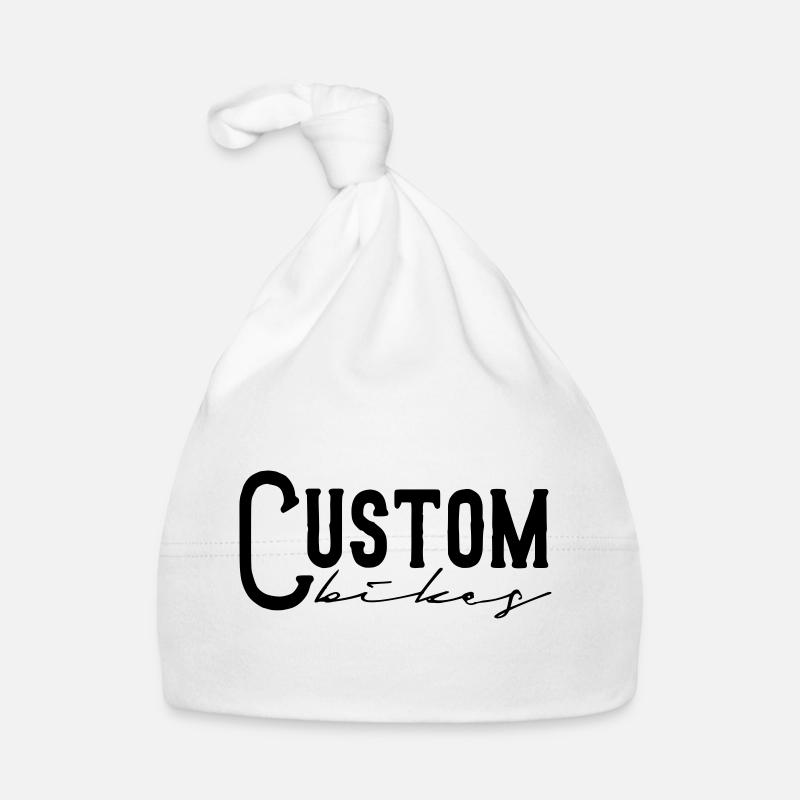 custom bikes bobber tuner chopper motorrad sticker Baby Bio-Mütze