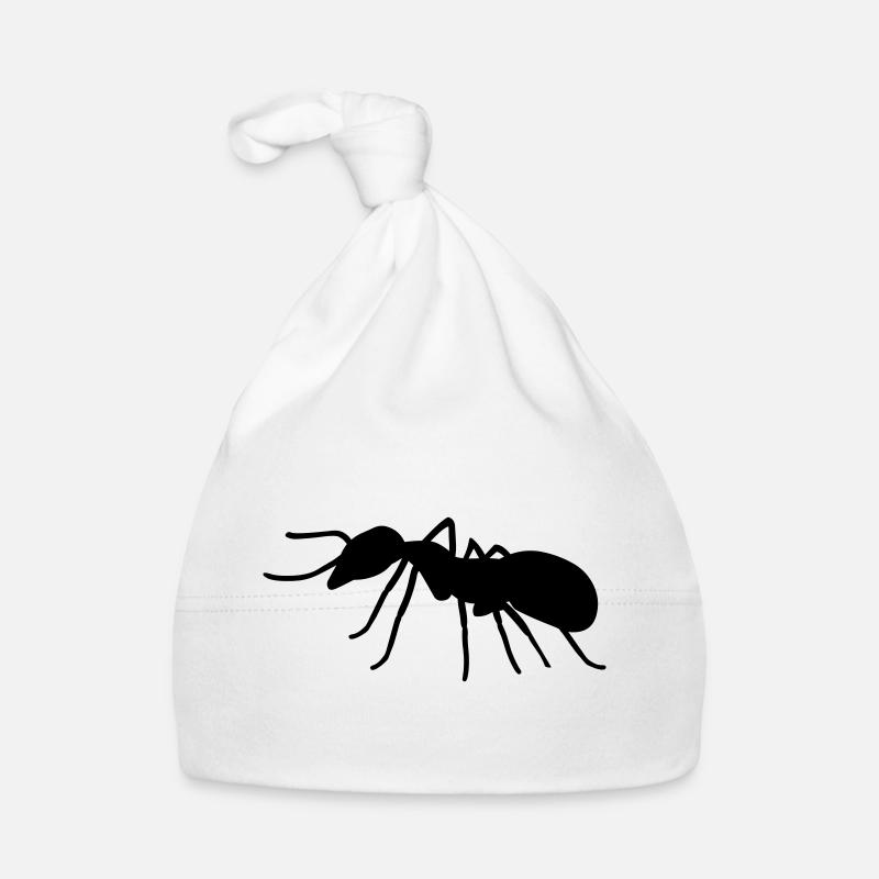 Ant - Organic Baby Cap - white