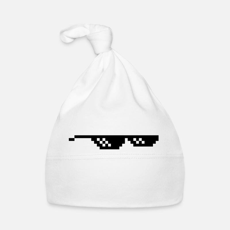 glasse lunette pixel internet meme fun Organic Baby Cap