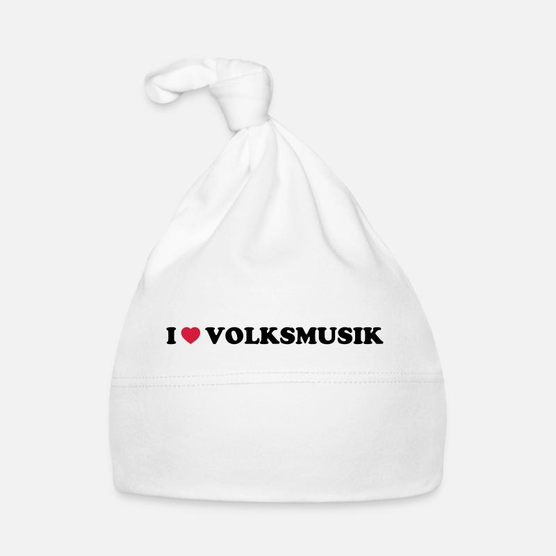 I LOVE VOLKSMUSIK Baby Bio-Mütze