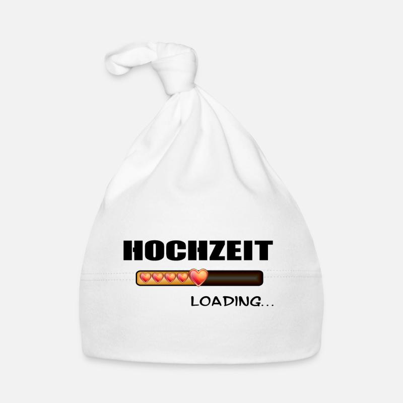 Hochzeit loading lustige Geschenkidee heiraten Baby Bio-Mütze