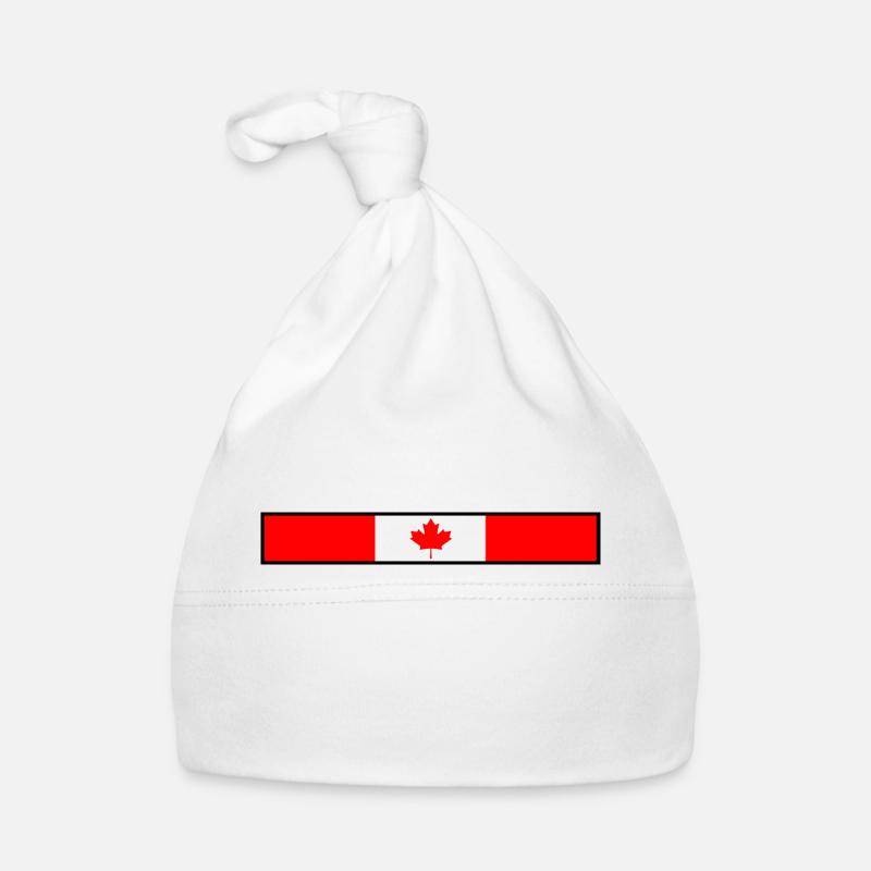 Canada Flagge - Baby Bio-Mütze - Weiß