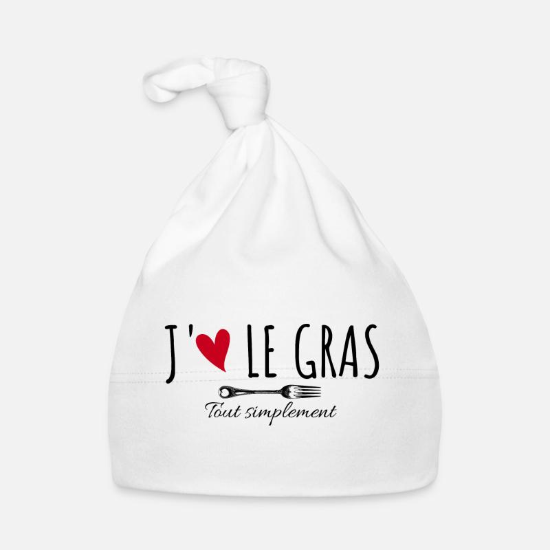 J'aime le gras tout simplement Bonnet bio Bébé