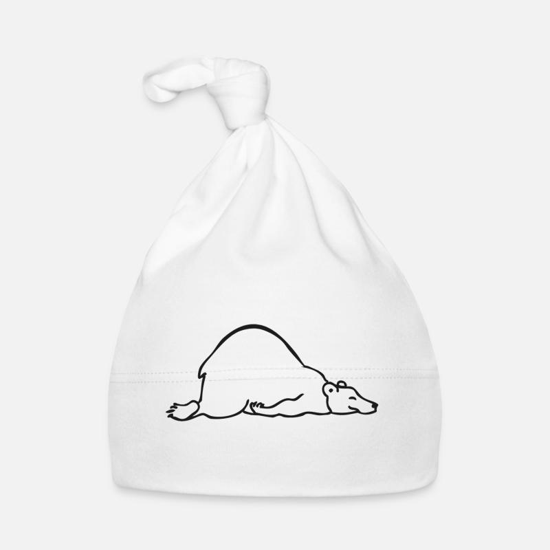 Sleeping bear | Schlafender Bär Baby Bio-Mütze