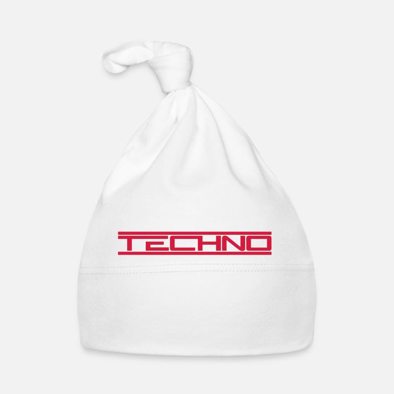 Techno barres rouges Bonnet bio Bébé