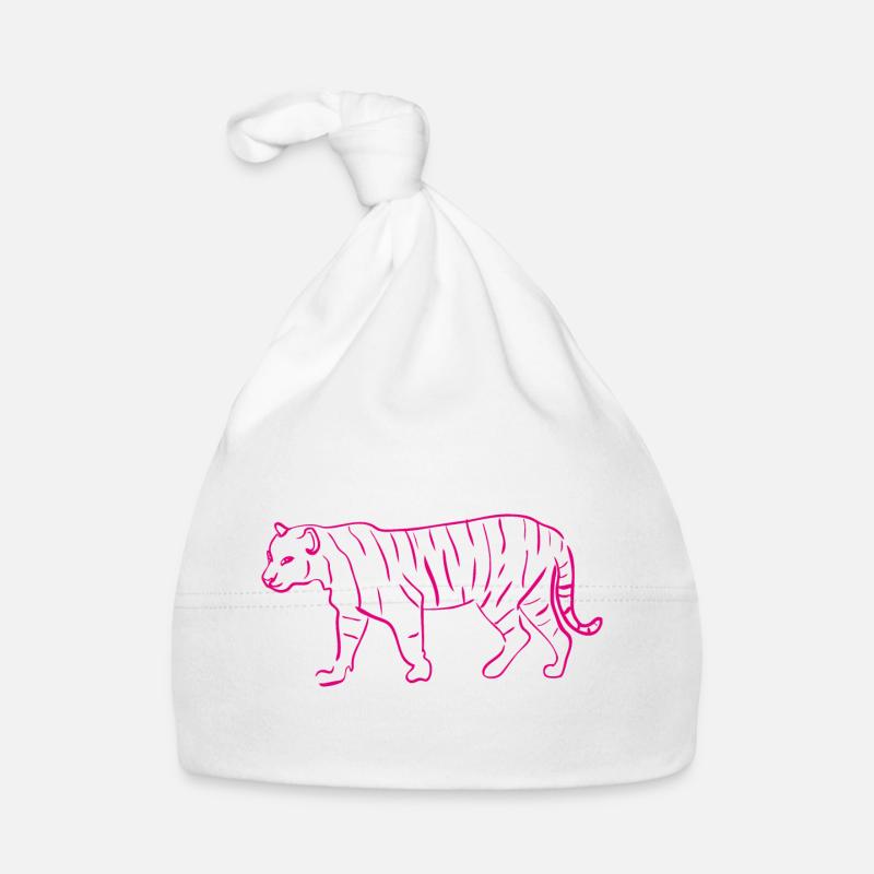 Tiger Line Art Line Drawing Gift Organic Baby Cap
