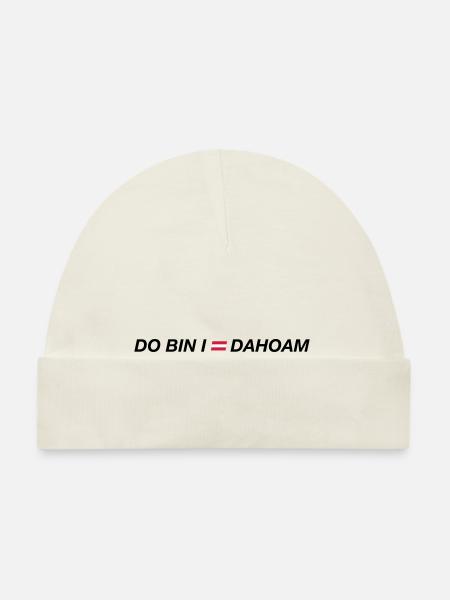 do bin i dahoam 01 - Organic Baby Cap - white - Front