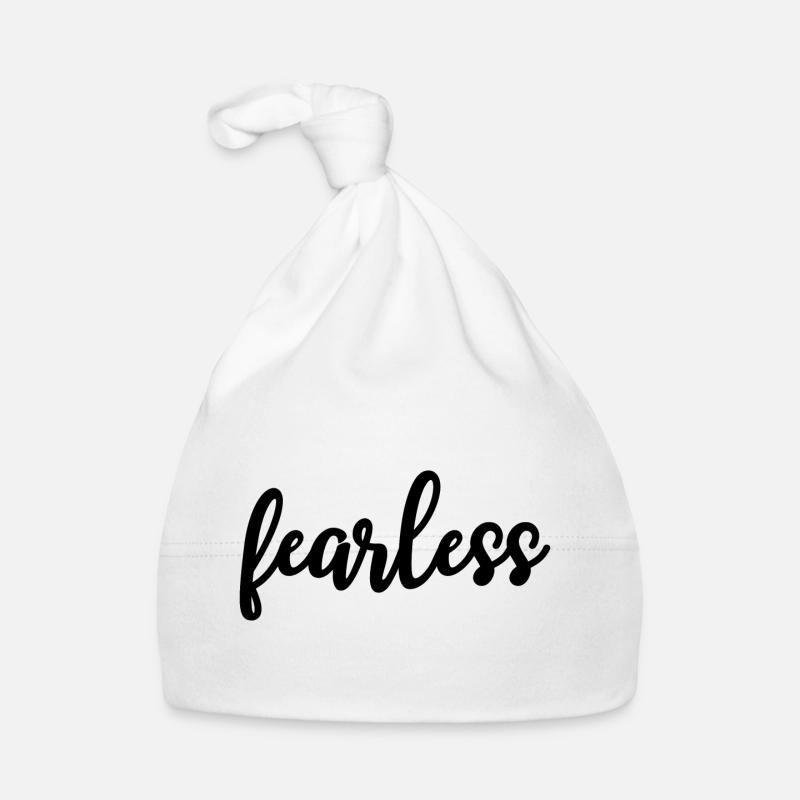 fearless calligraphy motivation Organic Baby Cap