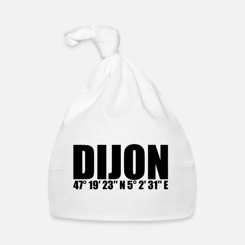 Coordonnées de Dijon - Bonnet bio Bébé - blanc