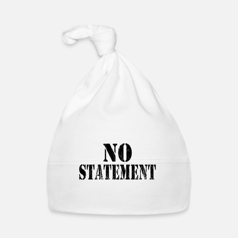 No Statement Kein Kommentar Lustige Sprüche Baby Bio-Mütze