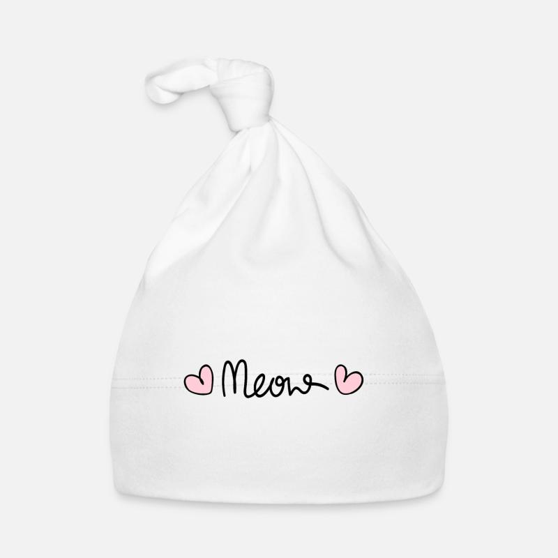 Meow Cat Cat Lovers Cadeau Bonnet bio Bébé