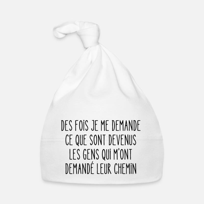 les gens qui m'ont demandé leur chemin - Bonnet bio Bébé - blanc