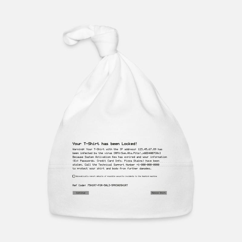 Virus Error Computer Shirt Citation drôle Bonnet bio Bébé