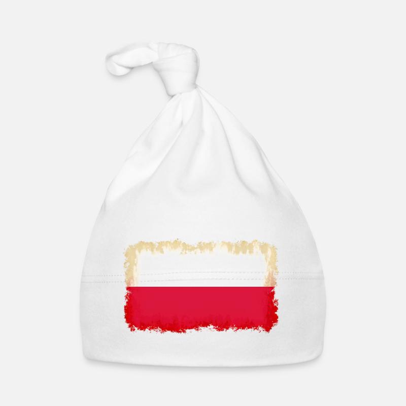 Polen als Polen - Baby Bio-Mütze - Weiß