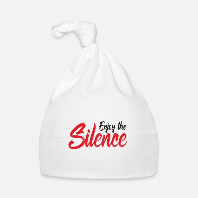 Profitez du Silence Genieße die Stille - Bonnet bio Bébé - blanc