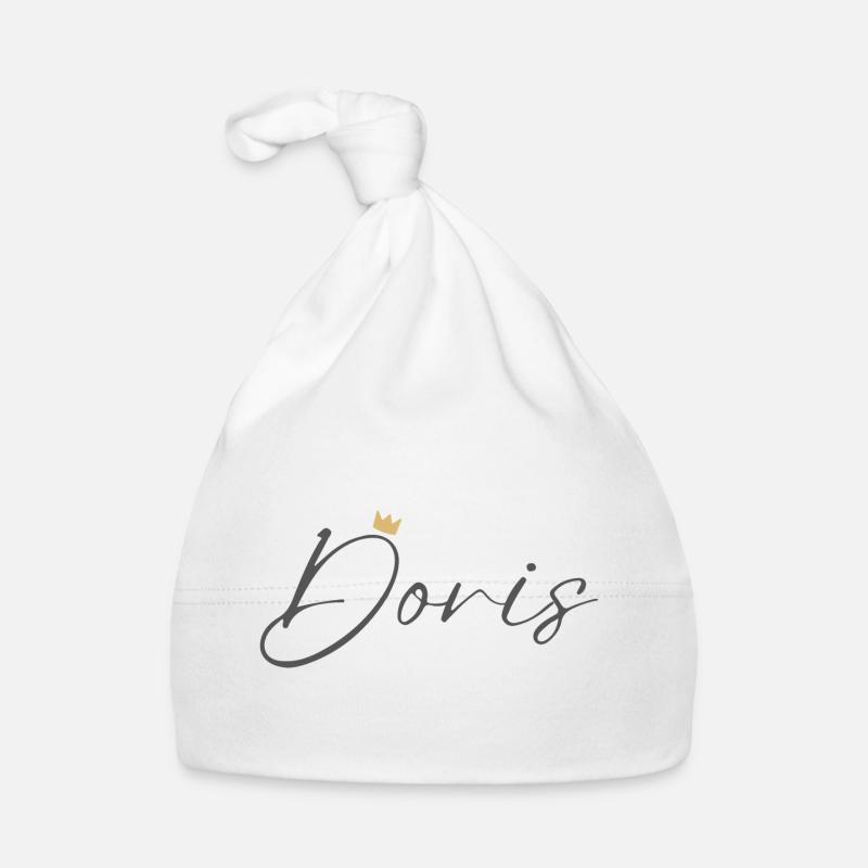 Chemise Couronne Princesse Doris – Nom avec la lettre D Bonnet bio Bébé